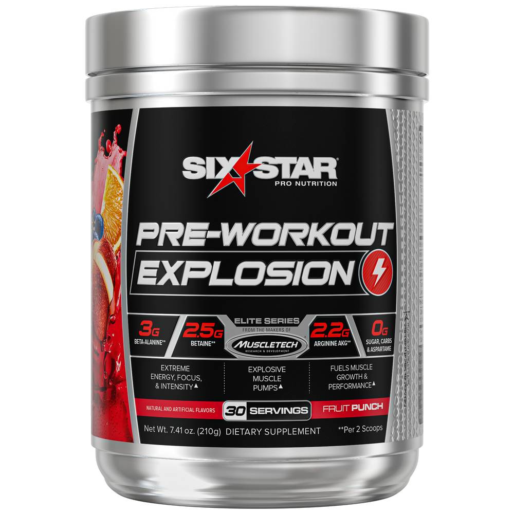 Six Star Explosion Pre Workout Fruit Punch (210 g)