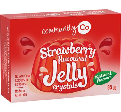 Community Co  Jelly Crystals, Strawberry (85g)