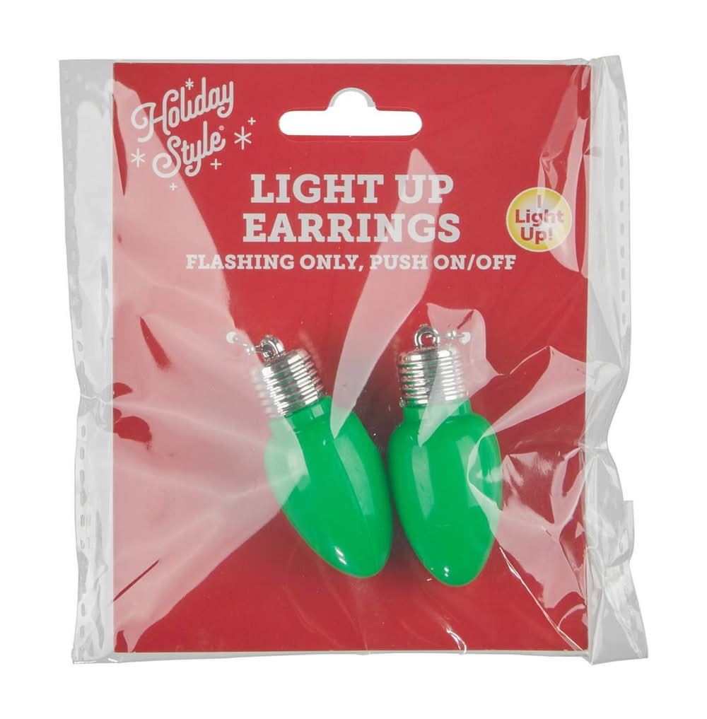 Holiday Style Light Up Earrings