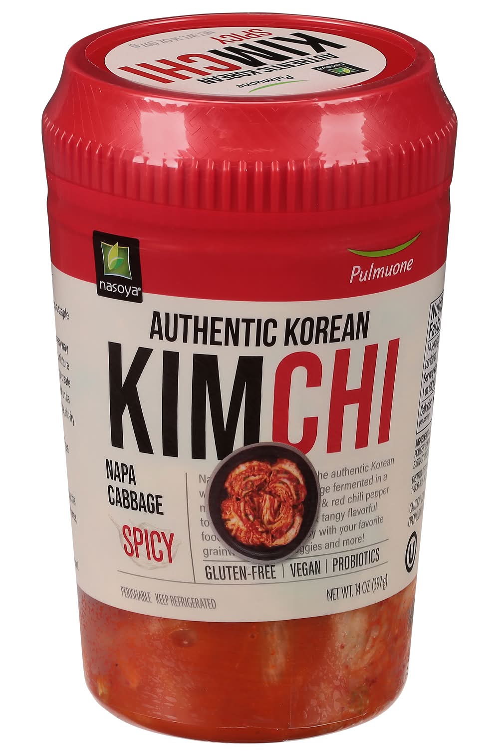 Nasoya Autnentic Korean Napa Cabbage Spicy Kimchi (14 oz)