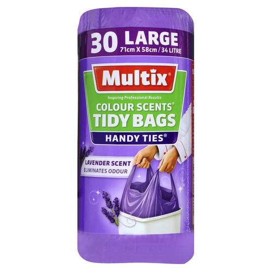 Multix Kitchen Tidy Bags Large Colour Scents Original (30 Pack)