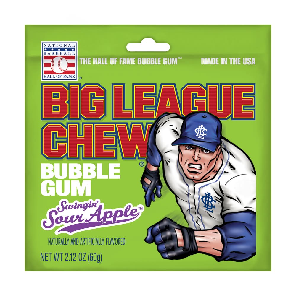 Big League Chew® Bubble Gum - Swingin' Sour Apple™ 2.12oz