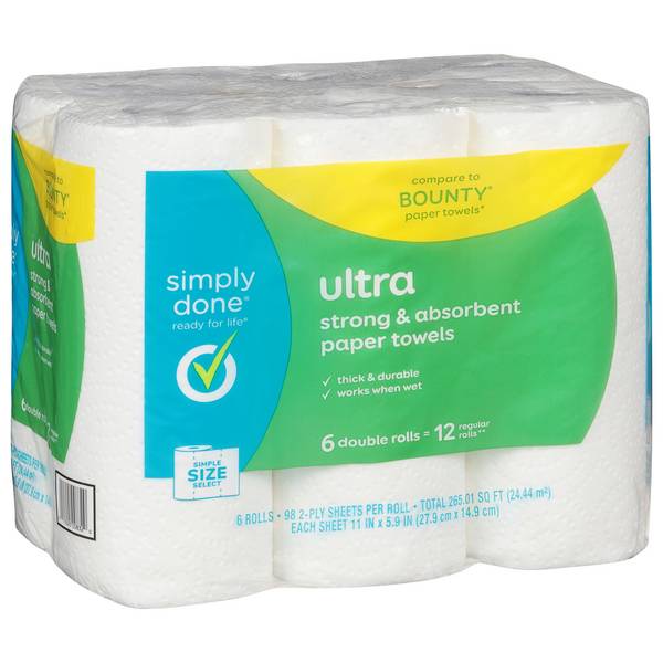 Simply Done Ultra Paper Towels (11 in* 5.9 in)