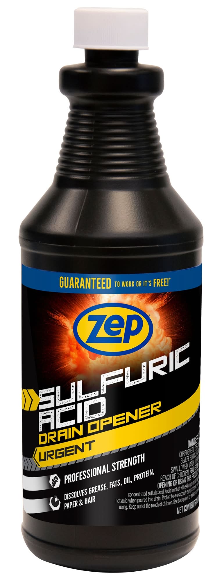 Zep Sulfuric Acid Drain Opener 32 Ounce(s) Drain Cleaner Pour bottle