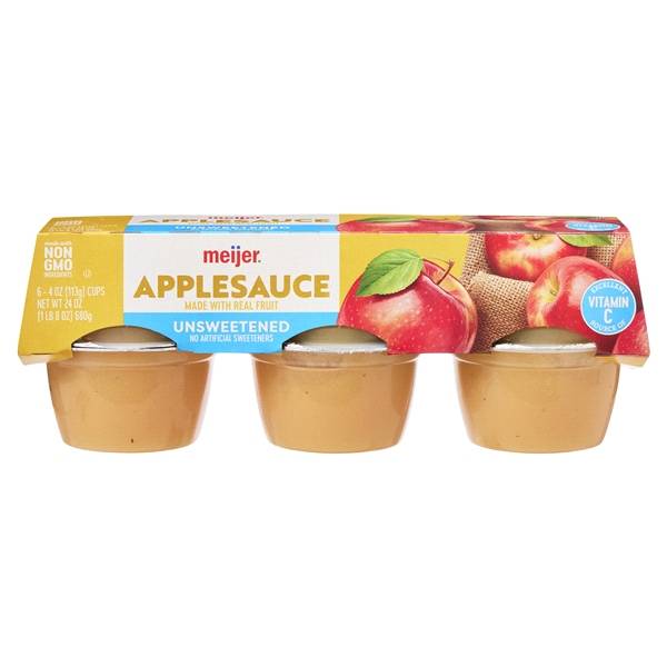 Meijer Unsweetened Applesauce (6 ct)