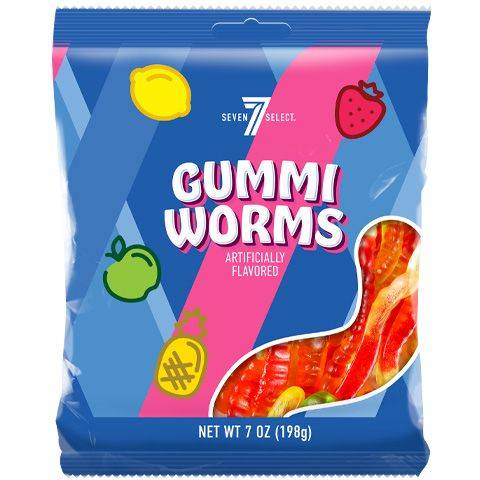 7-Select Assorted Flavor Gummi Worms