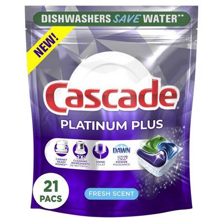 Cascade Platinum Plus Actionpacs Dishwasher Detergent Pods (21 ct)