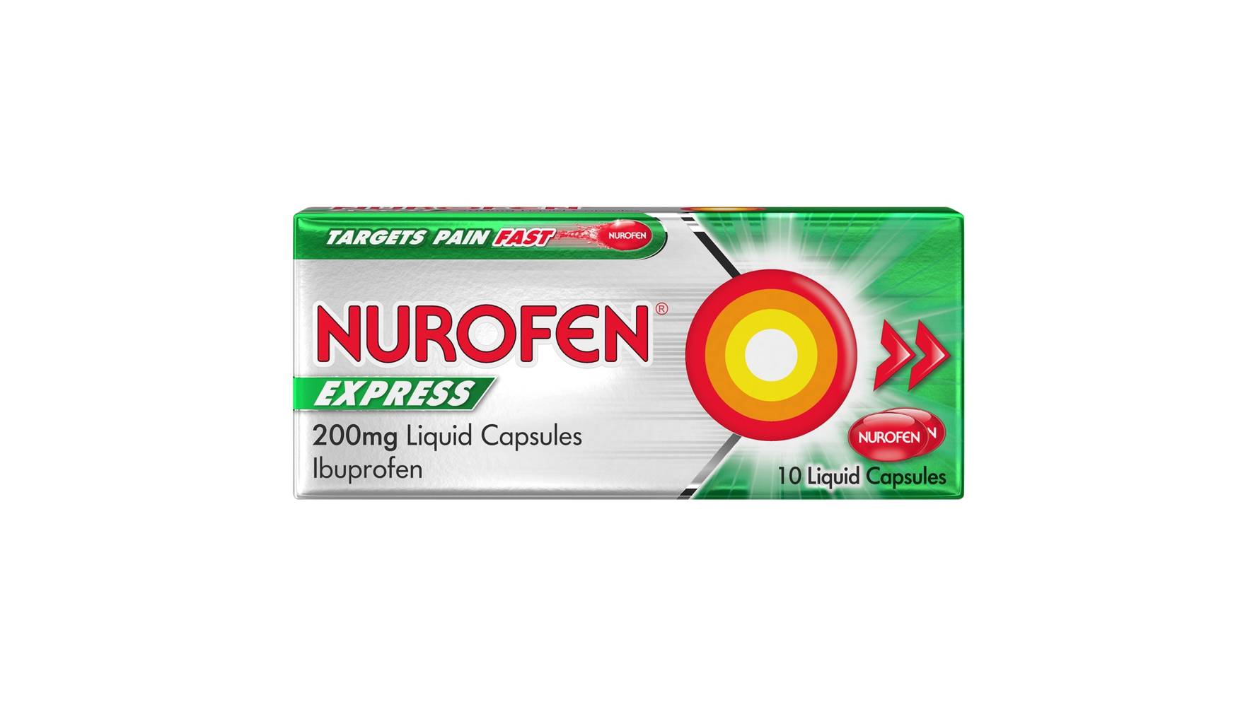 Nurofen Express Pain Relief 200mg Liquid Capsules (10 ct)