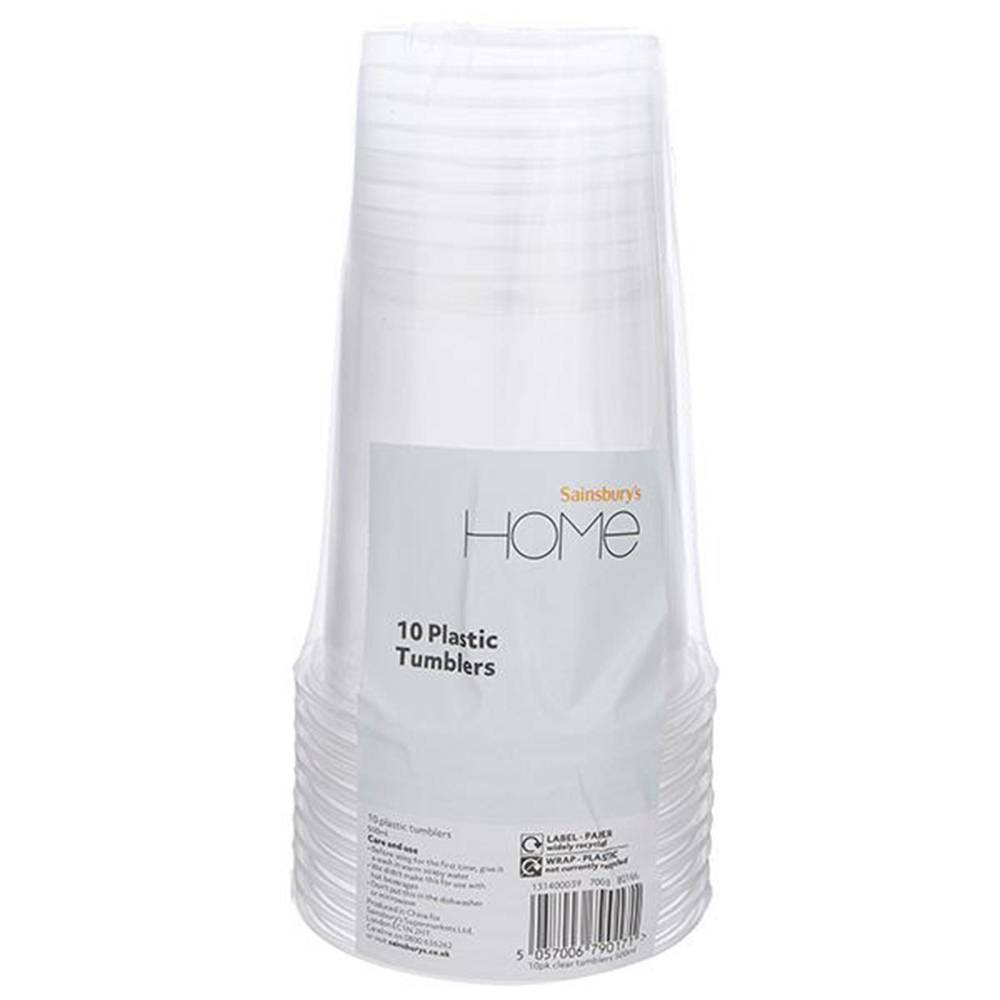 Sainsbury's Home Clear Tumblers 500ml 10Pk