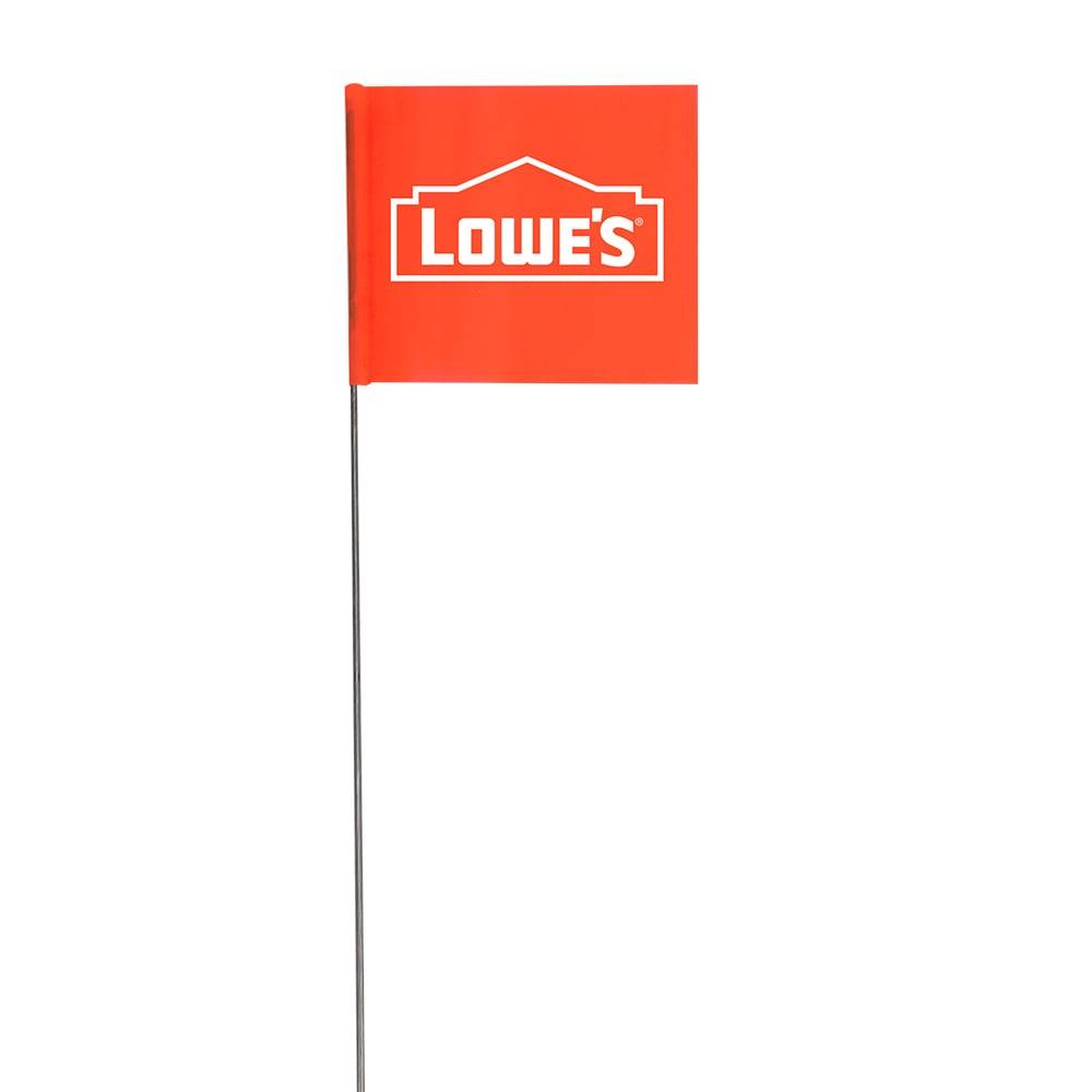 Lowe's 25-Pack 15-in Orange PVC Marking Flag | ST157195