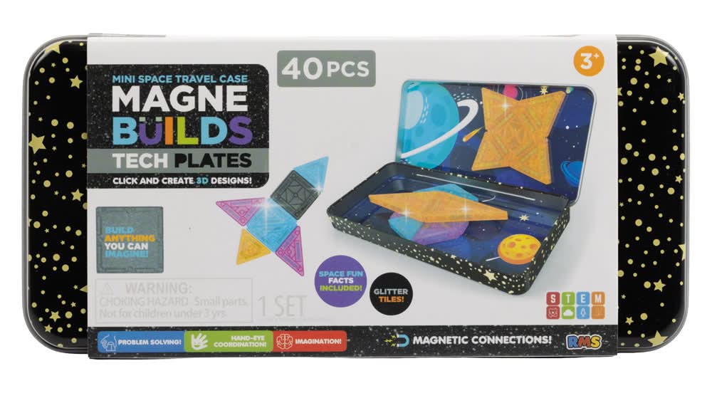 Magne Builds Micro Travel Magnetic Tiles Set 3+ Years (40 ct)