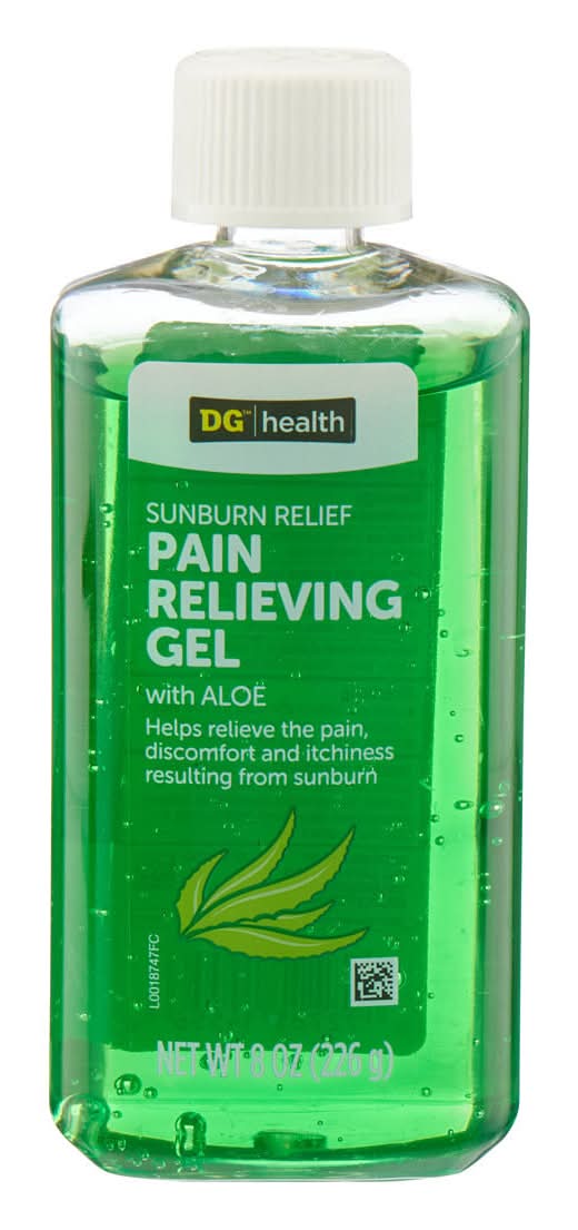 DG Health Sunburn Relief Pain Relieving Gel With Aloe (8 oz)