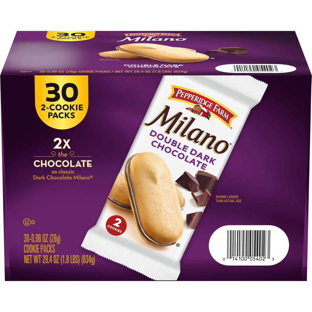 Pepperidge Farm Milano Double Dark Chocolate Cookies (1.84 lbs, 30 ct)