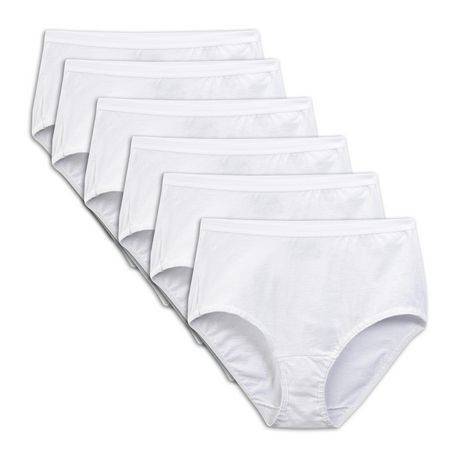 Fruit Of the Loom Ladies White Cotton Briefs, 6-pack, Delivery Near You