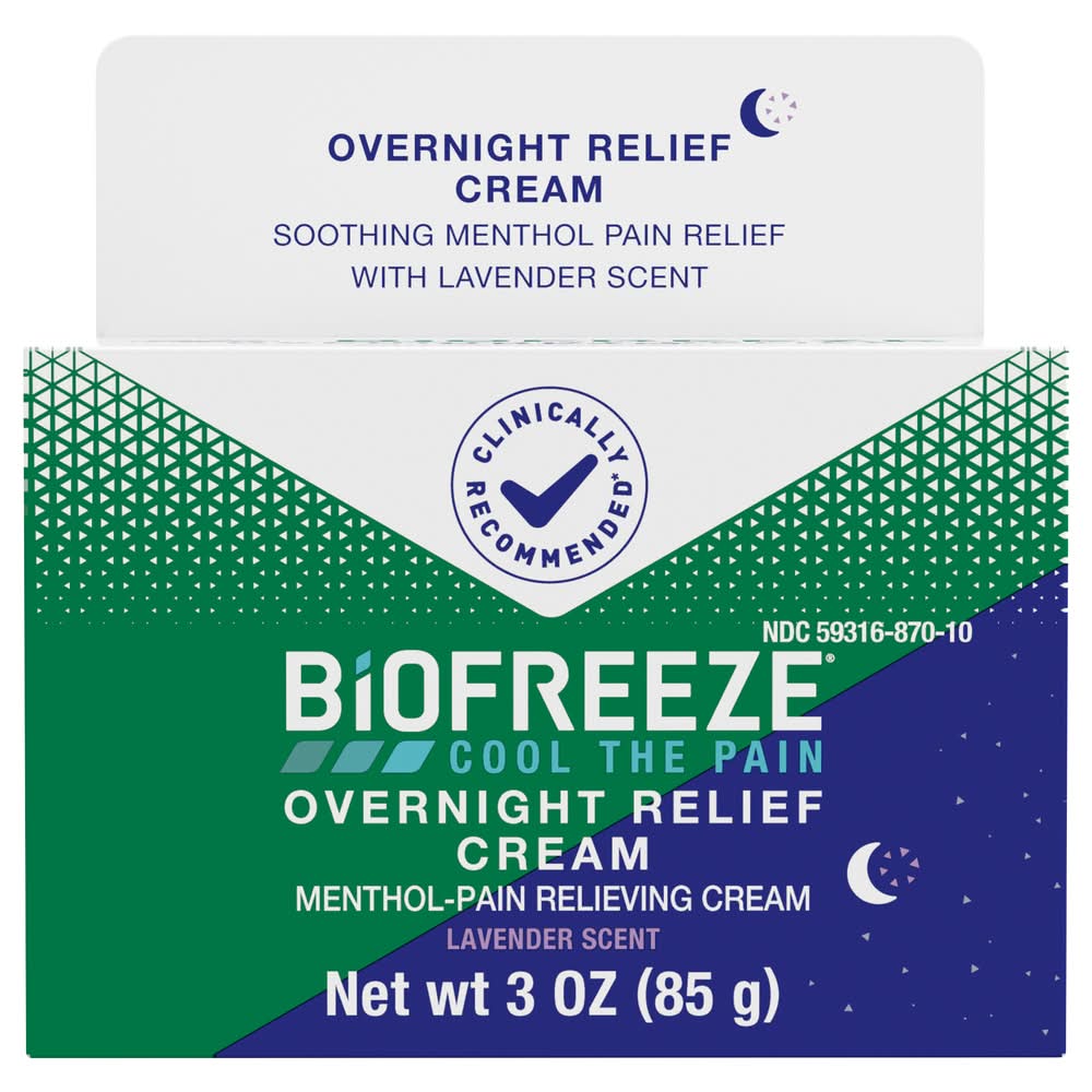 Biofreeze Overnight Menthol Pain Relieving Cream (3 oz)
