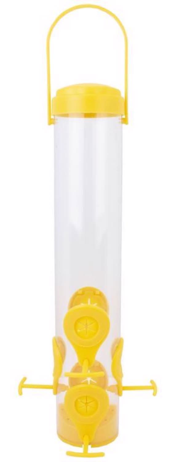 Perky-Pet Finch 1.5 Lb Plastic Tube Bird Feeder 6 Ports