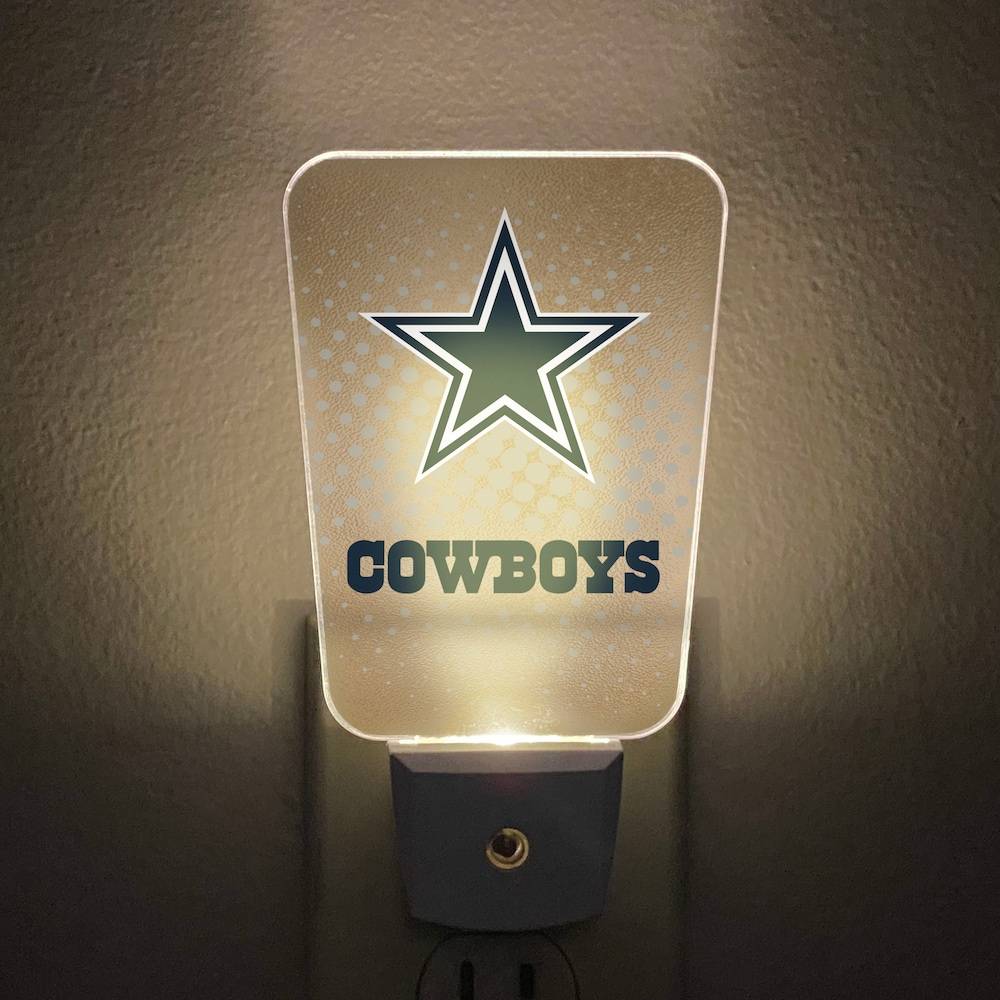 Party Animal Dallas Cowboys Clear LED Auto On/Off Night Light | TLDA