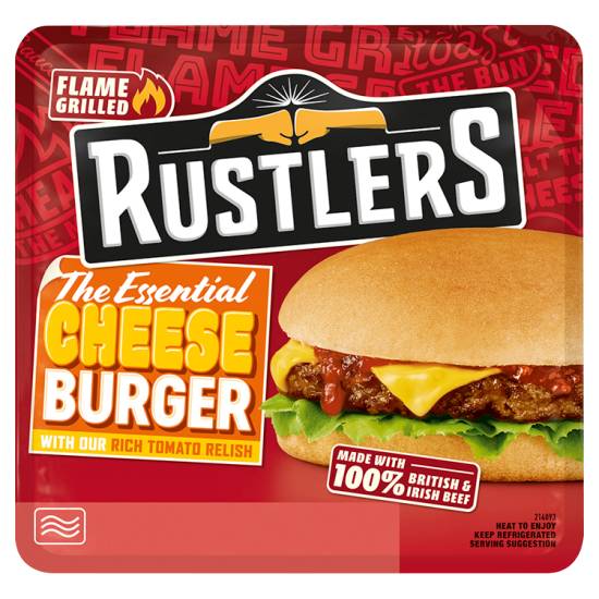 Rustlers the Essential Cheese Burger With Our Rich Tomato Relish 172g