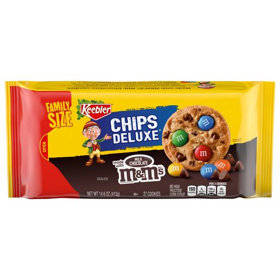 Keebler M&M Chips Deluxe Cookies Made With Milk Chocolate