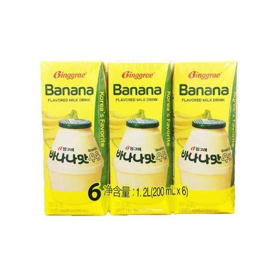 Binggrae香蕉牛奶200ml(6入)