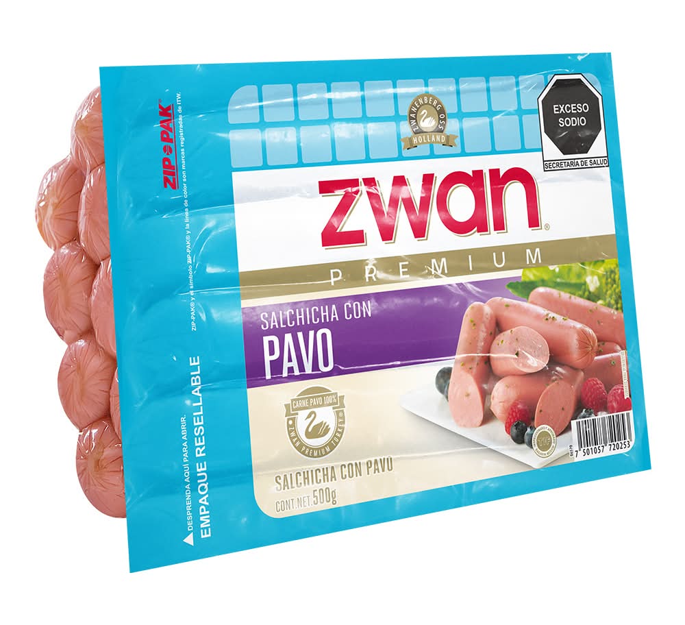 Zwan · Salchichas premium, pavo (500 g)