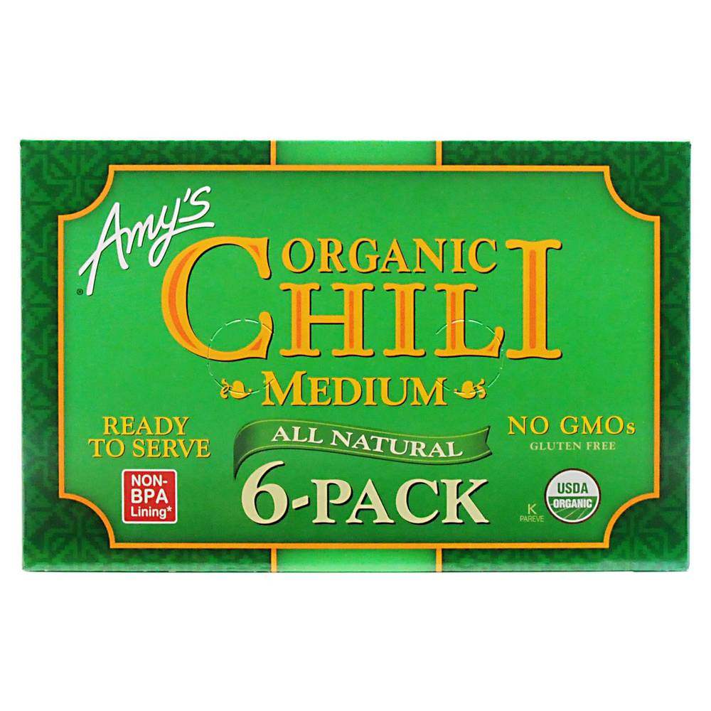 Amy's Organic Medium Chili, 14.7 oz, 6 count