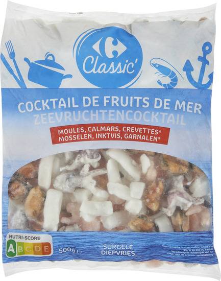 Cocktail de fruits de mer CARREFOUR CLASSIC' - le sachet de 500g