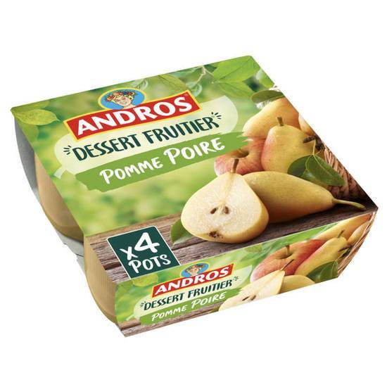 Andros Compote - Pomme poire - 4 pots 4x100g