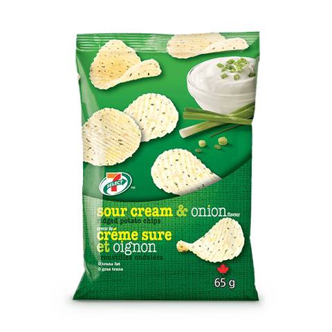 7-Select Sour Cream & Onion Ridged 65g
