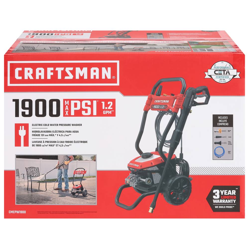 CRAFTSMAN Electric Cold Water Pressure Washer