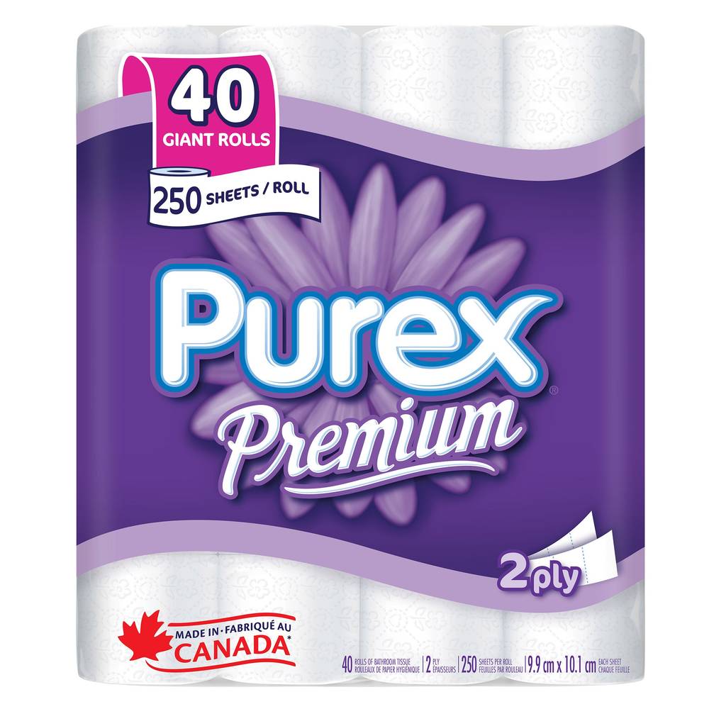 Purex Premium 2-Ply Bathroom Tissue, 40-Pack