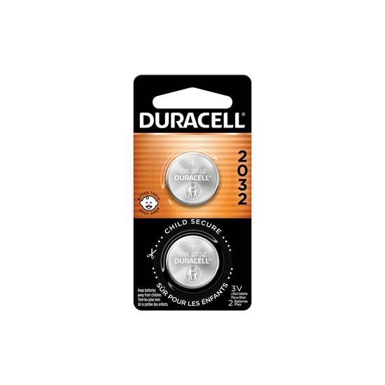 Duracell 2032 3V Lithium Coin Battery, 2 ct
