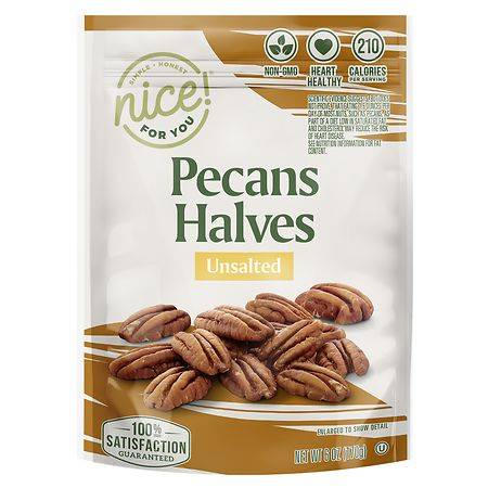 Nice! Pecans Halves, Unsalted (6 oz)