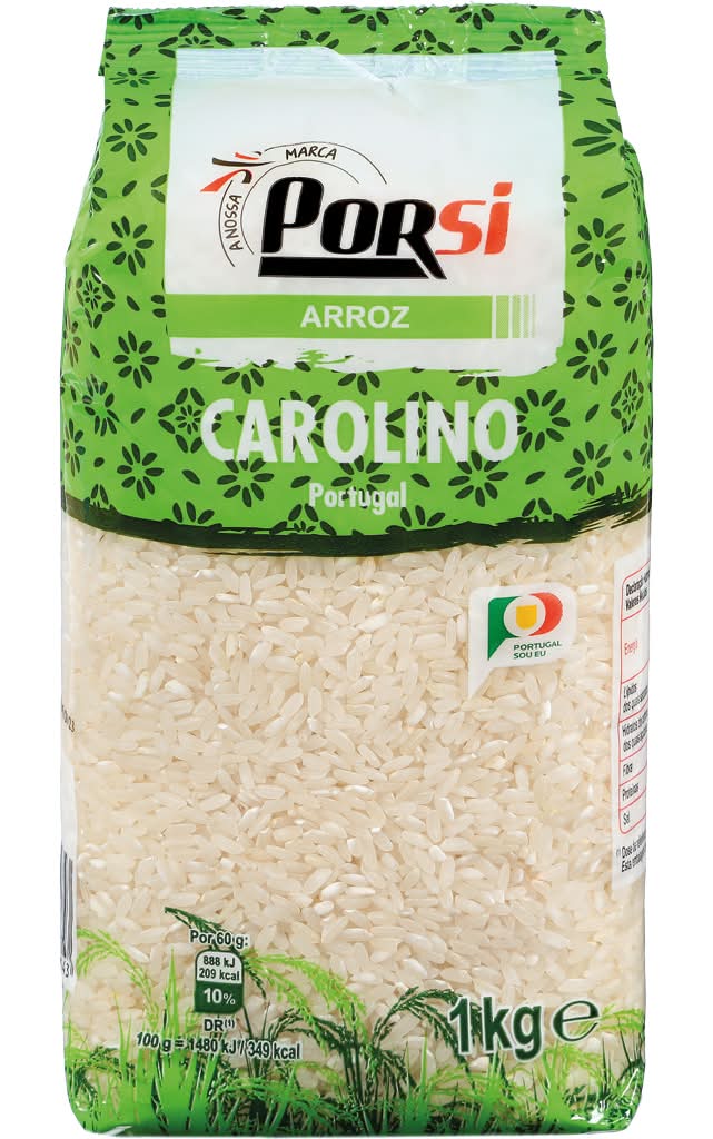 PorSi  - Arroz carolino, embalagem de 1 kg