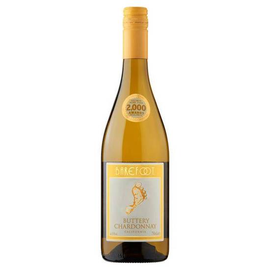 BAREFOOT BUTTERY CHARDONNAY WHITE WINE  75CL
