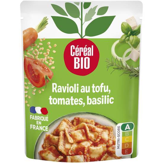 Céréal Bio - Ravioli tomates, tofu et basilic