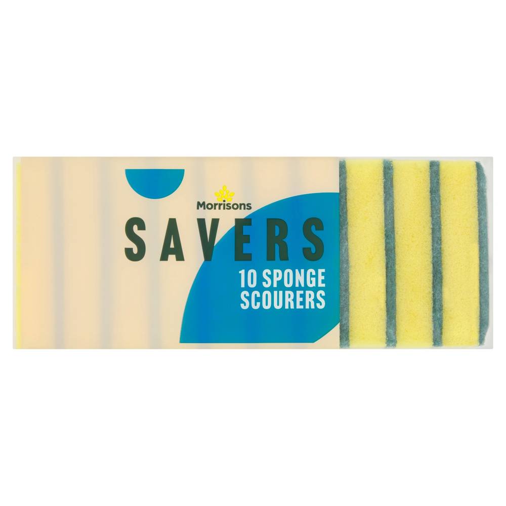 Morrisons Savers Sponge Scourers (10 pack)