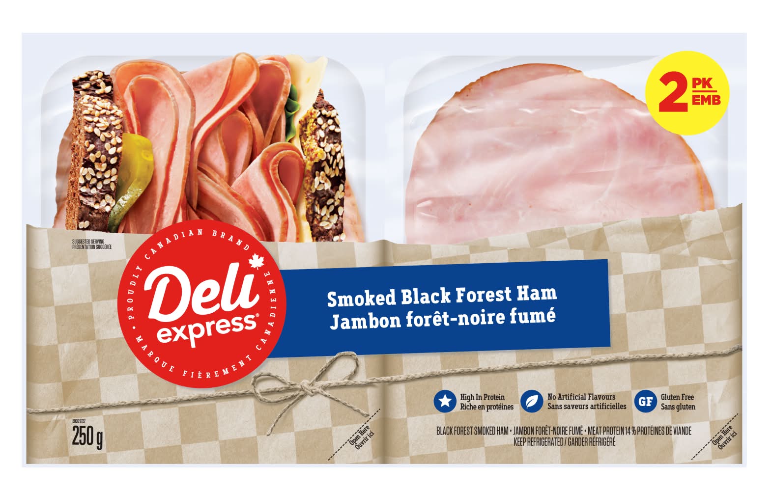 Deli Express Smoked Black Forest Ham (250 g, 2 ct)