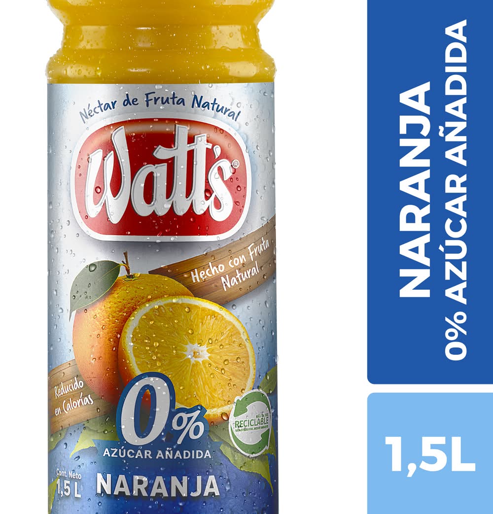 Watt's · Néctar de naranja 0% azúcar añadida (1,5 L)