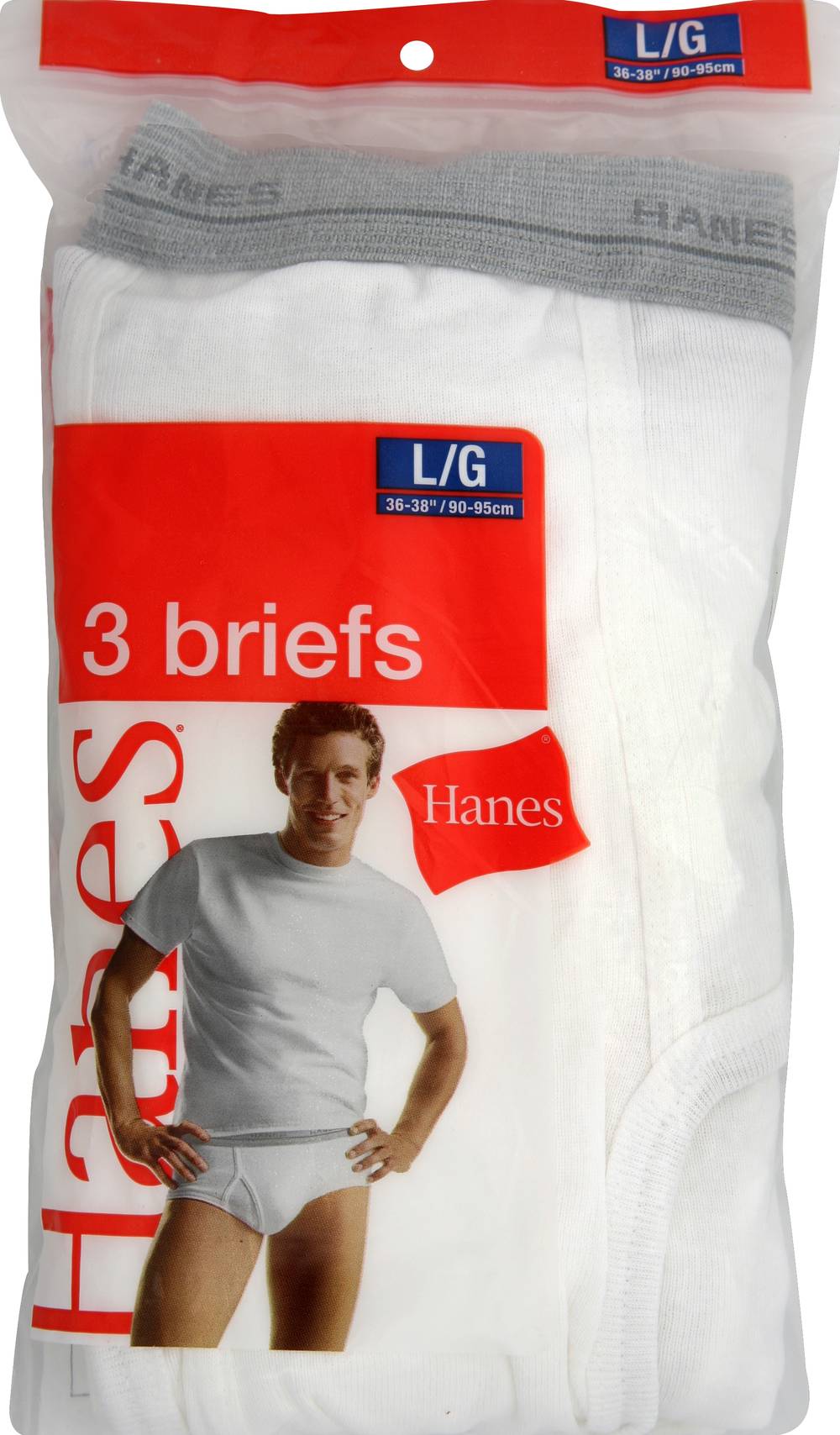 Hanes White Large Briefs (3 ct)