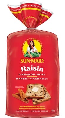 Sun-maid pain - bread (raisin-marbré à la cannelle)