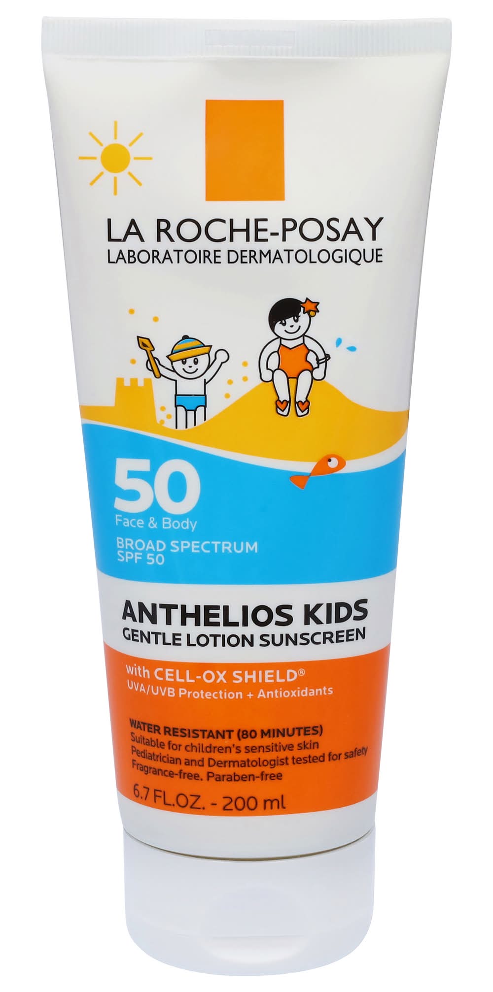 La Roche-Posay Water Resistant Kids Gentle Lotion Sunscreen Spf 50 For Face & Body (6.7 fl oz)