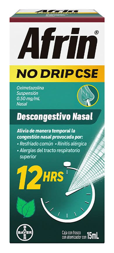 Afrin · No drip descongestivo nasal en aerosol con oximetazolina (15 ml)