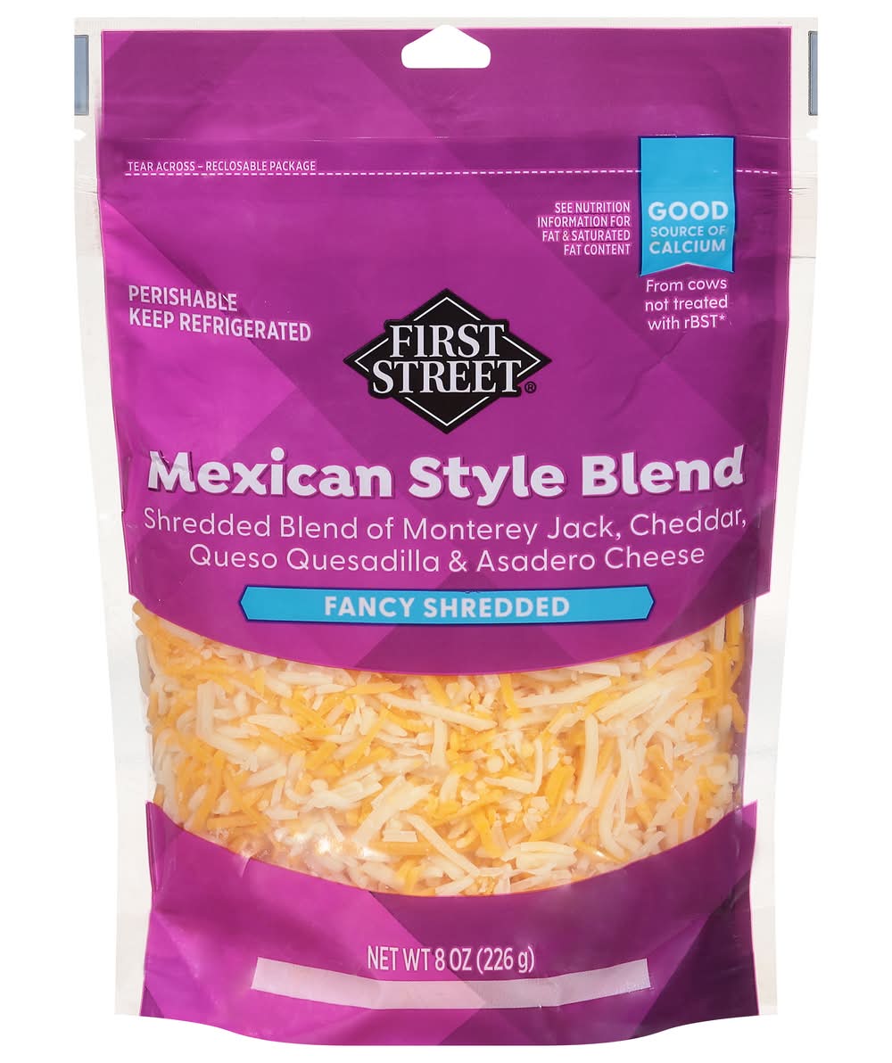 First Street Mexican Style Blend Fancy Shredded Cheese (8 oz)