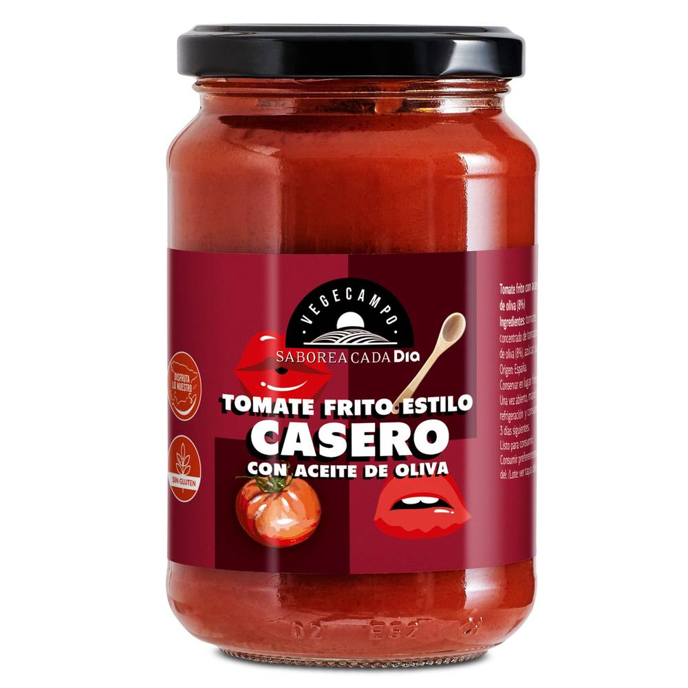 Tomate Frito Casero Vegecampo De Dia Frasco 350 G