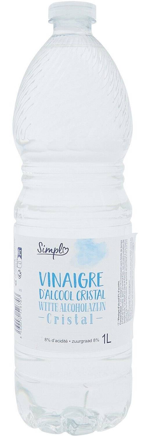 Simpl - Vinaigre d'alcool cristal 8% d'acidité (1L)