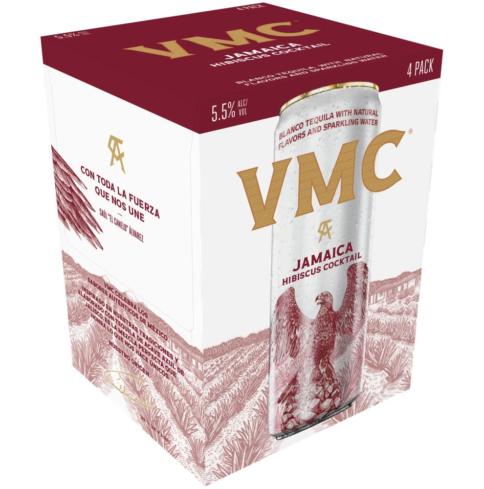 VMC Jamaica Tequila Cocktail, Hibiscus (4 x 355 ml)