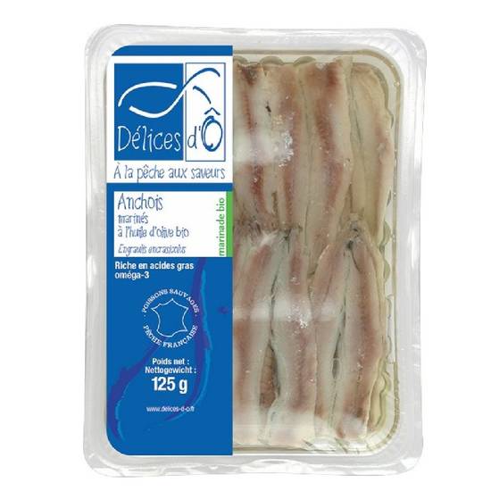 Anchois marines 125g - DELICES D'O