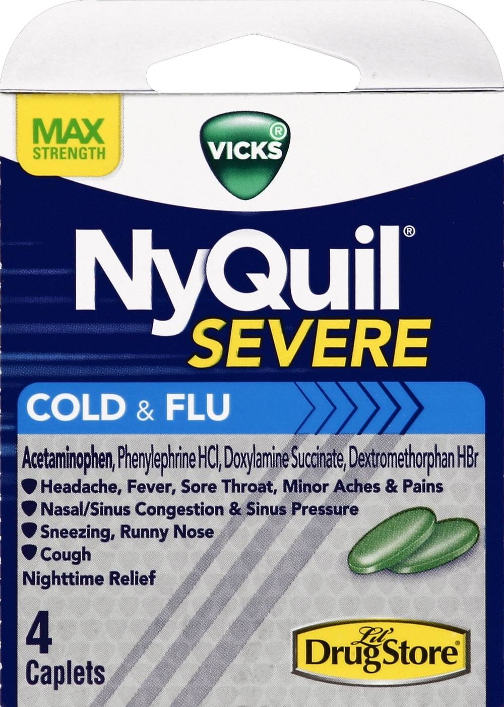 Vicks Nyquil Severe Cold & Flu Caplets (4 ct)