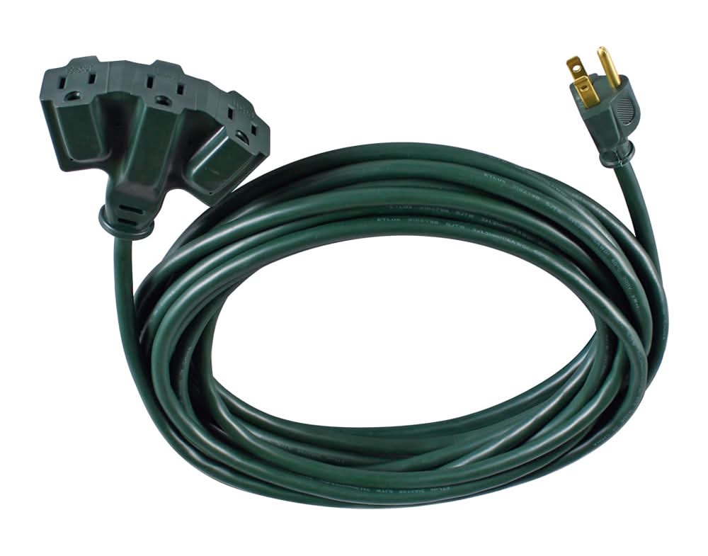 Utilitech 25-ft 16 / 3 Light Duty 1 Prong Green Indoor/Outdoor Extension Power Cord